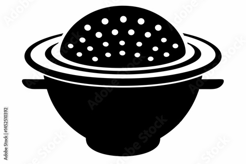 Sink Strainer Silhouette Vector Illustration 
