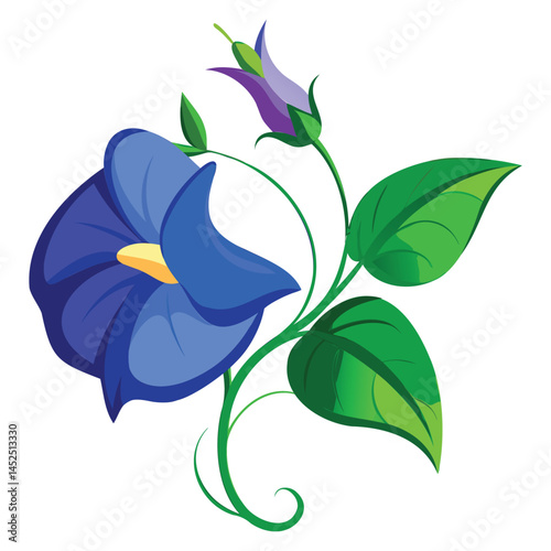 Vibrant Butterfly Pea Blossom Graphics