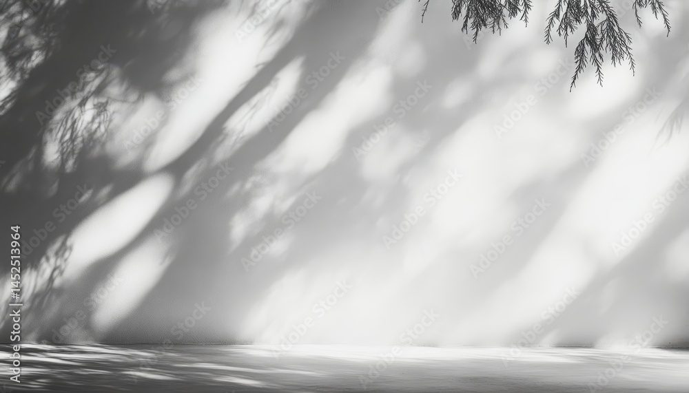 Obraz premium Empty studio background with natural shadows