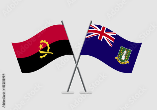 Angola and Virgin Islands UK vector flags created for official publications