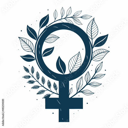 Create a vector graphic of a bold, thick-stroked female gender symbol.  Ensure clean lines and sharp edges for high-resolution printing.