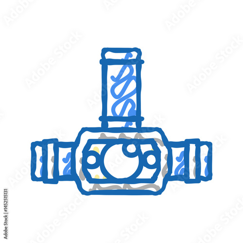 headlamp lighting tool icon doodle illustration