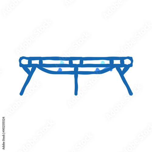 sleeping cot icon doodle illustration
