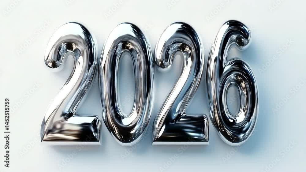 Trendy 2026 numeric design showcases modern style and elegance in creative representation