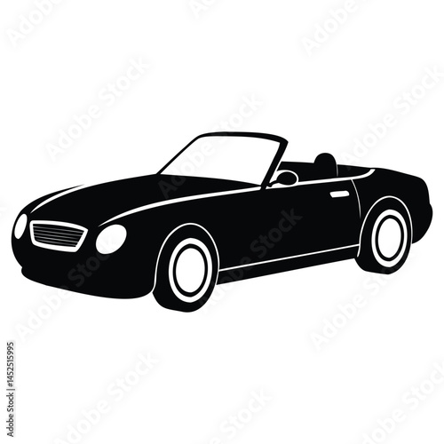 Black Car Silhouette Front and Side View