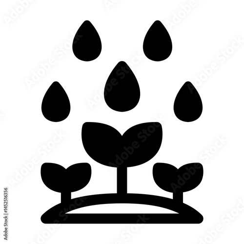 rain absorbing plants icon