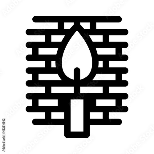 Wall boundary icon