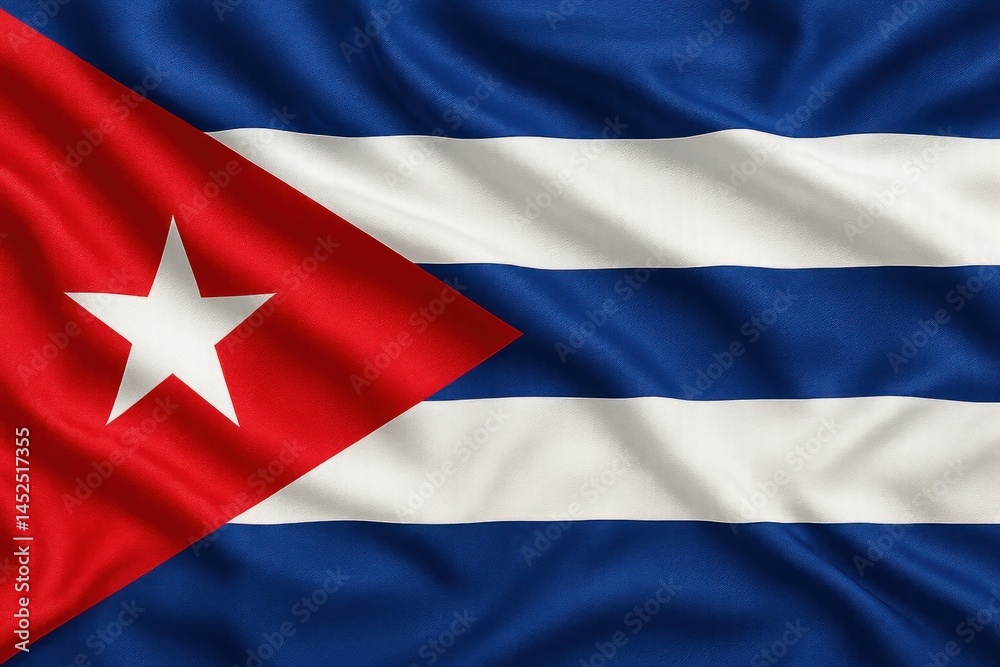 Naklejka premium Cuban flag vibrant national symbol