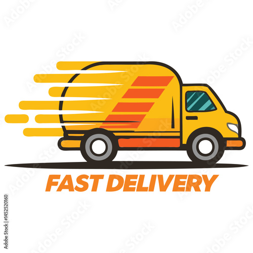 Delivery Truck Icon Illustration