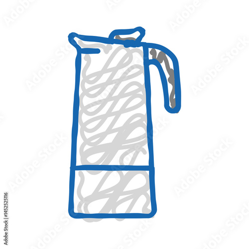 percolator pot coffee icon doodle illustration