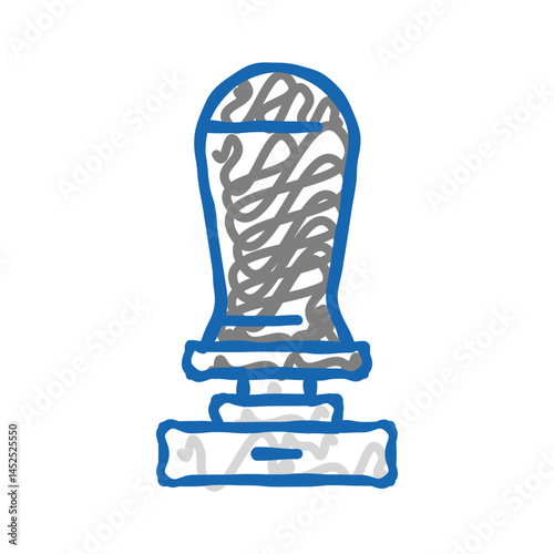 tamper coffee tool icon doodle illustration