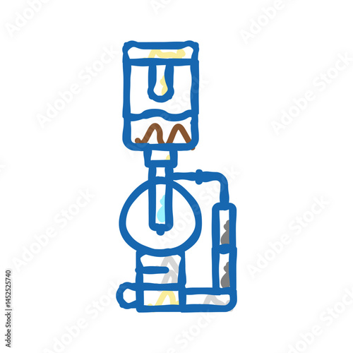 syphon coffee maker icon doodle illustration