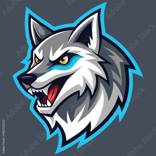 Cyber Fox Head Emblem Design