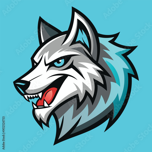 Cyber Fox Head Emblem Design