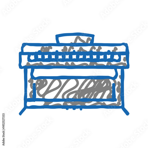 piano musician instrument icon doodle illustration