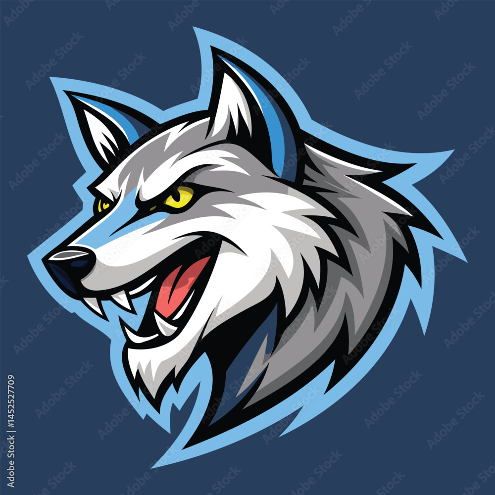 Obraz premium Cyber Fox Head Emblem Design