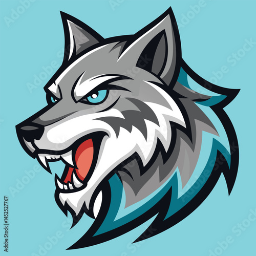 Cyber Fox Head Emblem Design