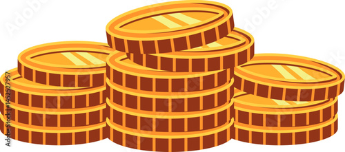 Stack of Gold Coins Illustration