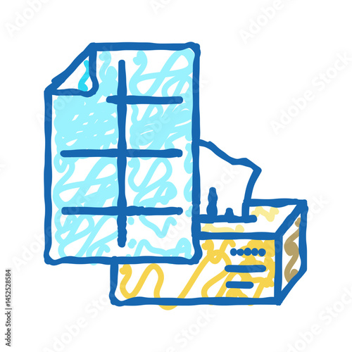 tissue paper icon doodle illustration