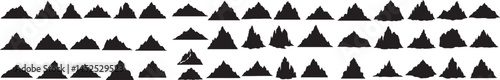 Mountain range silhouette vector