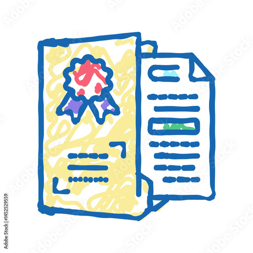 patent product or idea document icon doodle illustration