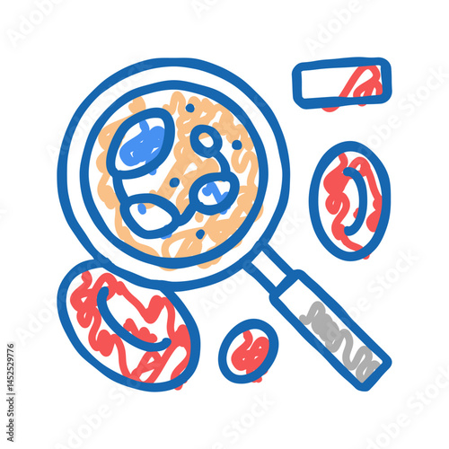 megaloblastic anemia researching icon doodle illustration