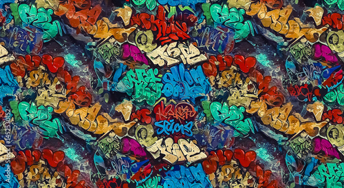 image of a simple graffiti pattern or texture ideal to be used as background	