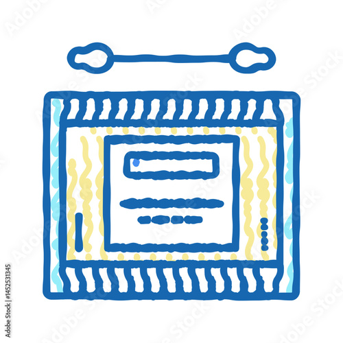 baby cotton swabs icon doodle illustration