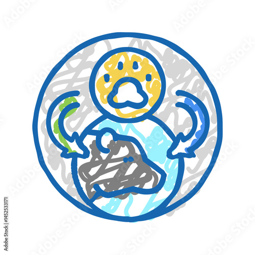 animal population ecology icon doodle illustration