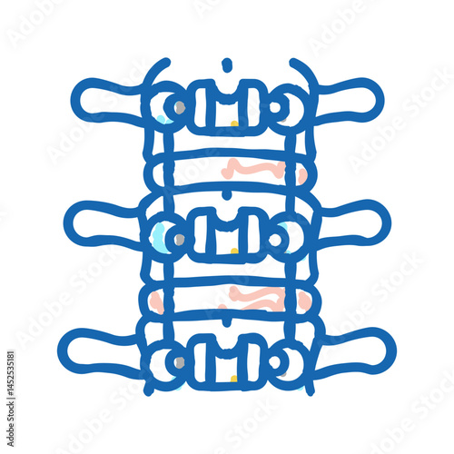 spinal fusion icon doodle illustration