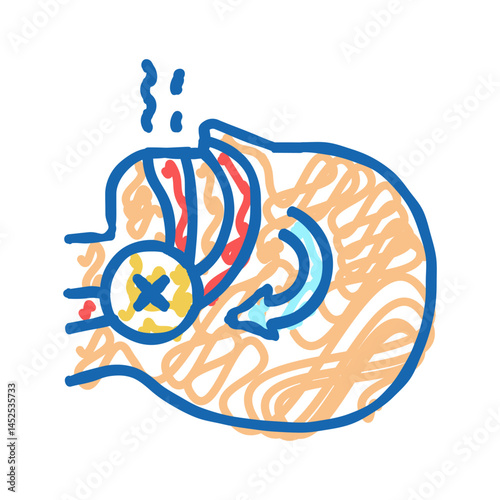 sleep apnea icon doodle illustration