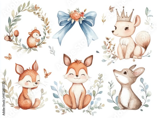 Wallpaper Mural set of animals Torontodigital.ca