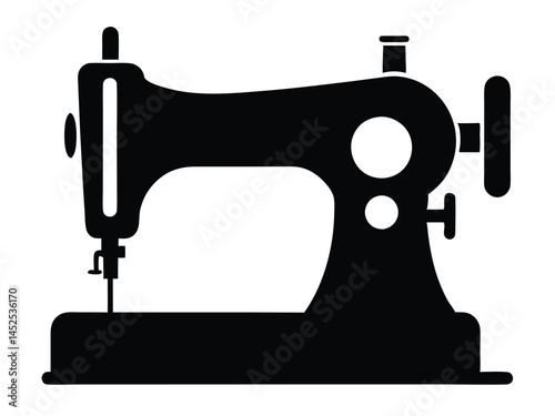 Sewing machine vector, Sewing machine silhouette vector, sewing machine icon vector