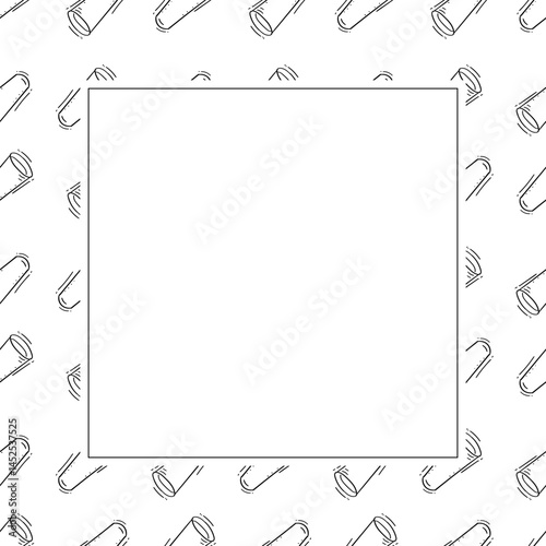 kitchen utensil frame. doodle kitchenware square frame. kitchen background