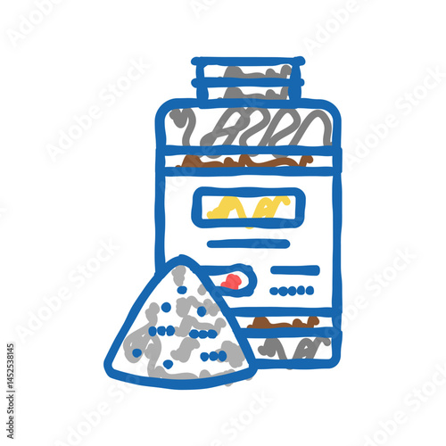 pistol powder icon doodle illustration