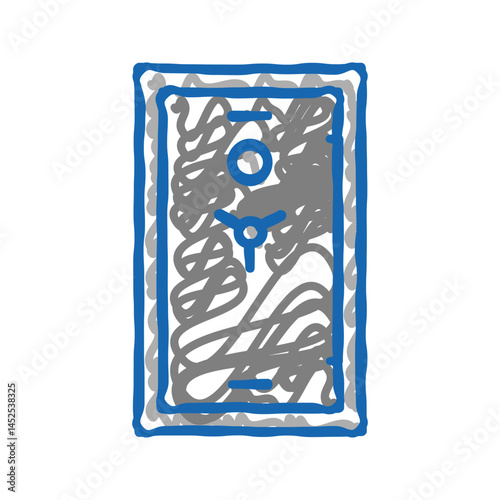 gun safe icon doodle illustration
