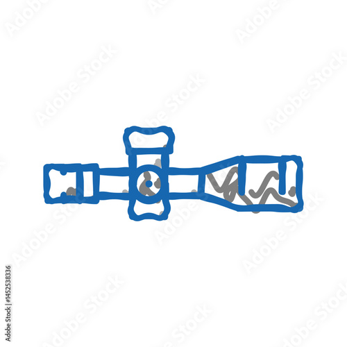 scope weapon tool icon doodle illustration
