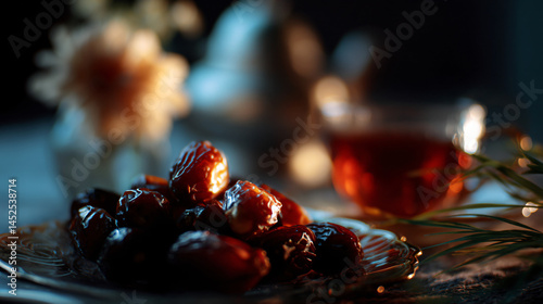 A ramadan inspired construct featuring escort and tea, symbolizing tradition.