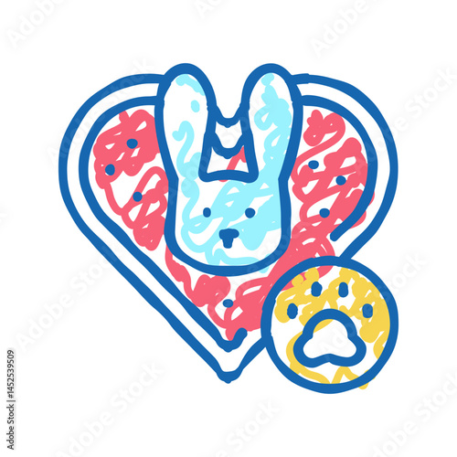 cruelty free cosmetic icon doodle illustration