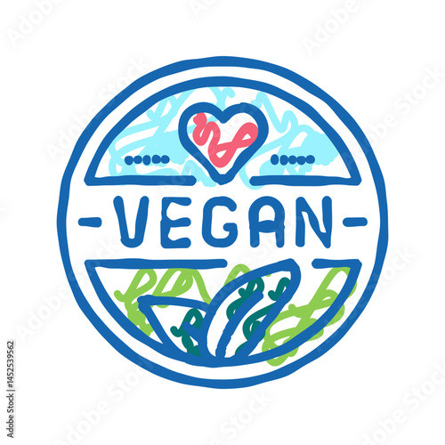 vegan cosmetic icon doodle illustration