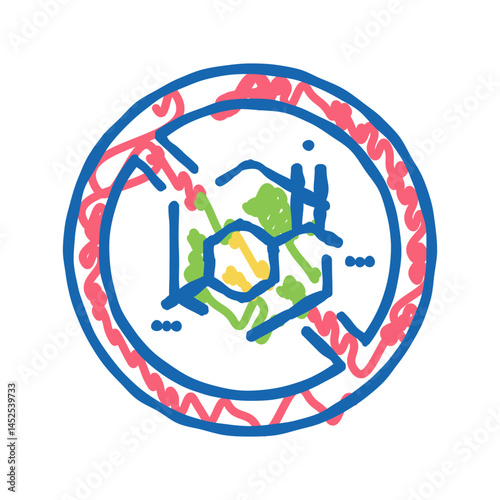 paraben free cosmetic icon doodle illustration