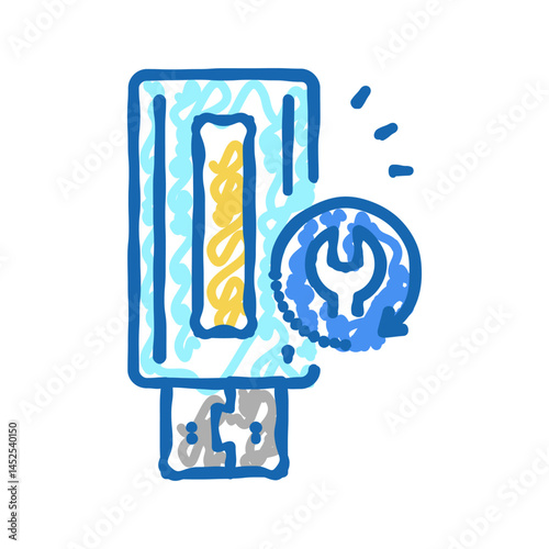 flash media data recovery icon doodle illustration