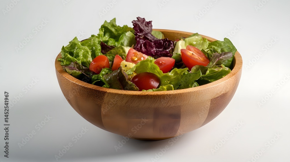 A vibrant, freshly prepared salad served in a rustic wooden bowl, showcasing a medley of colorful vegetables and greens. A vibrant, freshly prepared salad served in a rustic wooden bowl, showcasing a medley of colorful vegetables and greens.
