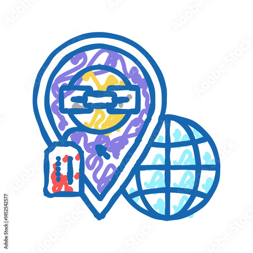 local link building icon doodle illustration
