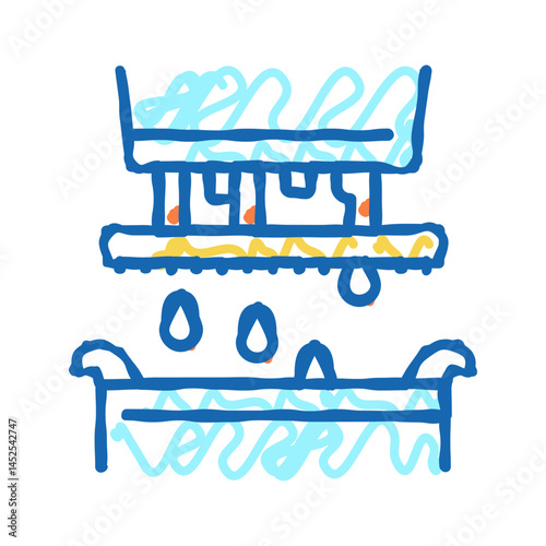 filtration maple syrup icon doodle illustration
