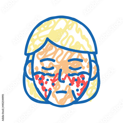 systemic lupus erythematosus icon doodle illustration