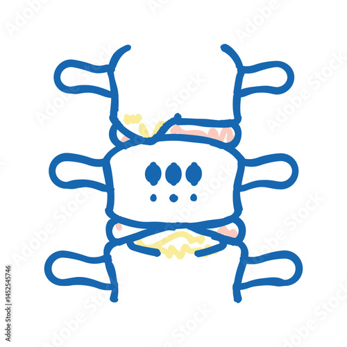 ankylosing spondylitis icon doodle illustration