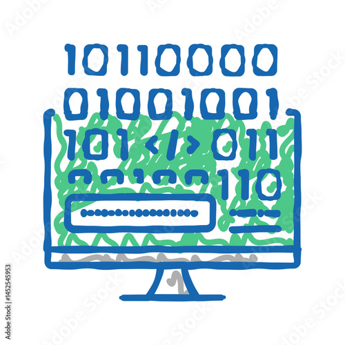 microcode development icon doodle illustration