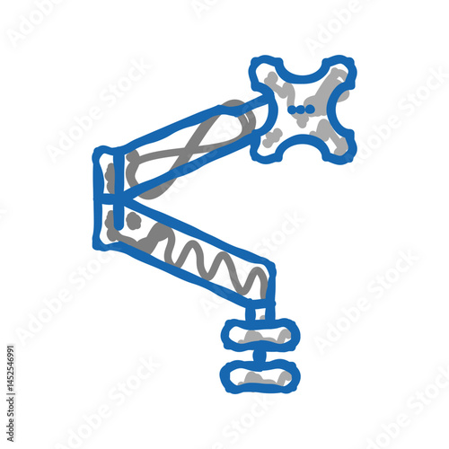 monitor arm icon doodle illustration