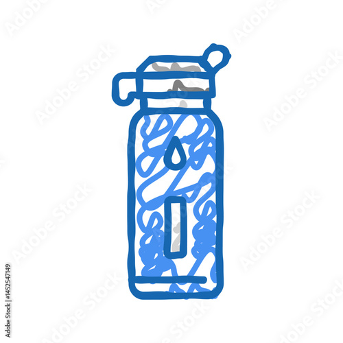 water bottle icon doodle illustration
